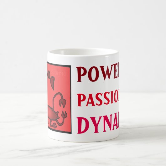 カスタマイズ可能な〔占星術の〕十二宮図サインパーソナリティ蠍座マグカップ コーヒーマグカップ (中央)