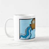 カスタマイズ可能な〔占星術の〕十二宮図サインパーソナリティAquarius Mug コーヒーマグカップ (左)