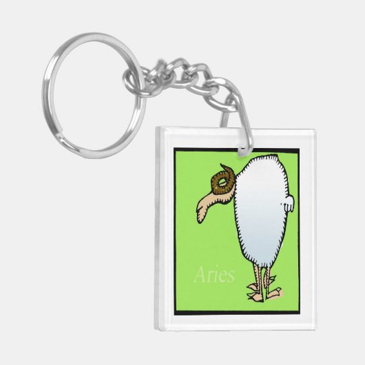 カスタマイズ可能な〔占星術の〕十二宮図シンボルや象徴ライブラリ両面キーチェーン キーホルダー (正面左)