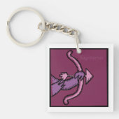 カスタマイズ可能な〔占星術の〕十二宮図シンボルや象徴射手座2面K キーホルダー (正面)