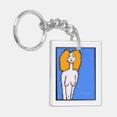 カスタマイズ可能な〔占星術の〕十二宮図シンボルや象徴《星座》乙女座2辺キーチェーン キーホルダー (正面左)