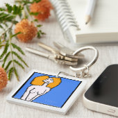 カスタマイズ可能な〔占星術の〕十二宮図シンボルや象徴《星座》乙女座2辺キーチェーン キーホルダー (正面右)