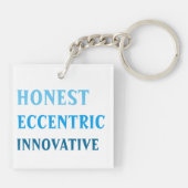 カスタマイズ可能な〔占星術の〕十二宮図シンボルや象徴Aquarius両面キーチェーン キーホルダー (裏面)