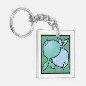 カスタマイズ可能な〔占星術の〕十二宮図シンボルや象徴Pisces両面キーチェーン キーホルダー (正面左)