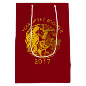 カスタマイズ可能な〔占星術の〕十二宮図2017 Rooster Year Medium Gバッグ ミディアムペーパーバッグ (裏面)