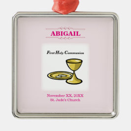 カスタマイズ可能な、女の子の聖餐の体および血 メタルオーナメント