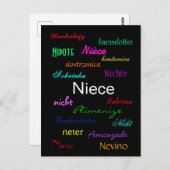 カスタマイズ可能な「姪の誕生日I」 ポストカード (正面/裏面)