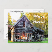 カスタマイズ可能な「引っ越しました」/写真/廃墟の家 案内ポストカード (正面/裏面)
