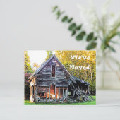 カスタマイズ可能な「引っ越しました」/写真/廃墟の家 案内ポストカード (スタンド正面)