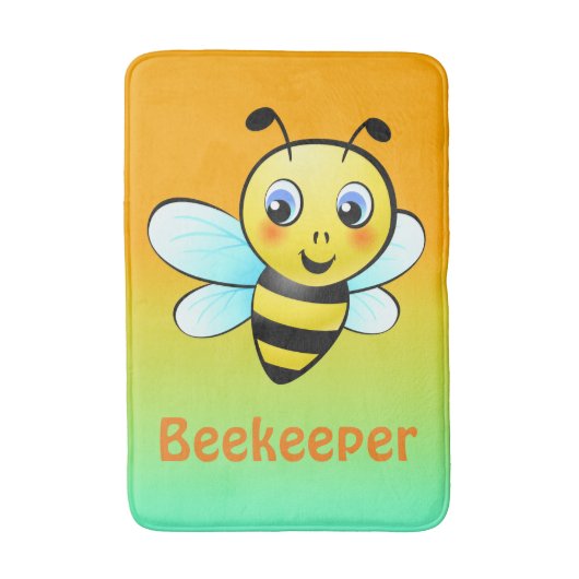 カスタマイズ可能な《昆虫》マルハナバチ バスマット (正面縦)