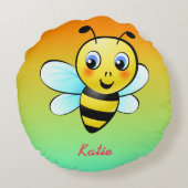 カスタマイズ可能な《昆虫》マルハナバチ ラウンドクッション (裏面)