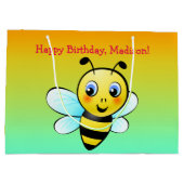 カスタマイズ可能な《昆虫》マルハナバチ ラージペーパーバッグ (裏面)