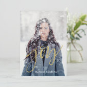 カスタマイズ可能な 楽しい 偽のゴールド スクリプト シーズンカード (スタンド正面)