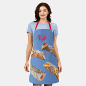 カスタマイズ可能な「甘いカノーリ」エプロン エプロン (着用した状態)