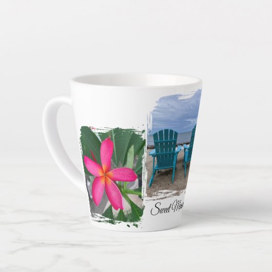 カスタマイズ可能な「甘い思い出」マグカップ カフェラテマグ (左アングル)