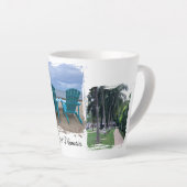 カスタマイズ可能な「甘い思い出」マグカップ カフェラテマグ (右アングル)