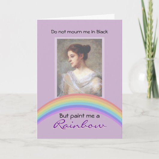 カスタマイズ可能な(生きた)葬儀用フォトカード カード (正面)