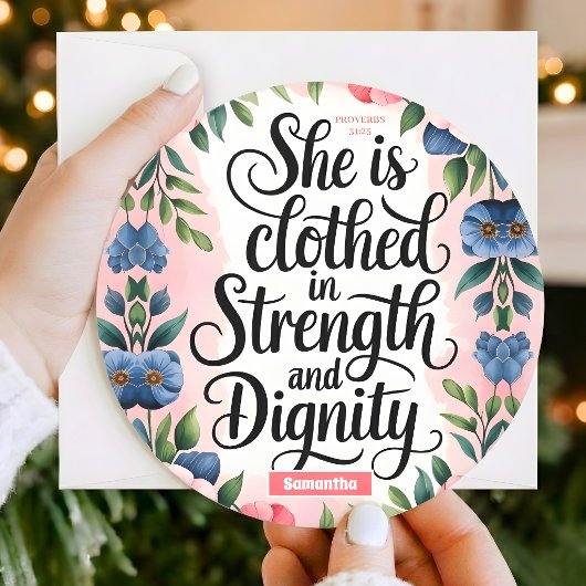 カスタマイズ可能な「神は彼女の内にいらっしゃる」キリスト教カード