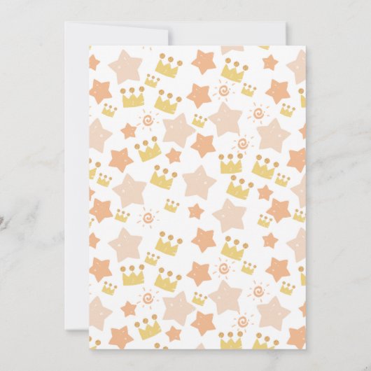 カスタマイズ可能な「私たちの小さなプリンセスの誕生日 招待状 (裏面)