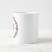 カスタマイズ可能な「紫のハート」巨大コーヒーマグ ジャンボコーヒーマグカップ (正面)