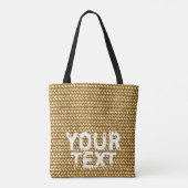 カスタマイズ可能な「織りストロー」エフェクトトートバッグ トートバッグ (裏面)