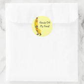 カスタマイズ可能な「食べ物から手を引く」バナナ ラウンドシール (バッグ)