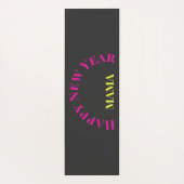 カスタマイズ可能な「2025年のように曲げる」ヨガ猫 ヨガマット (裏面)