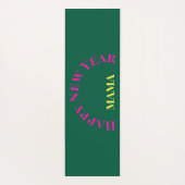 カスタマイズ可能な「2025年のように曲げる」ヨガ猫 ヨガマット (裏面)