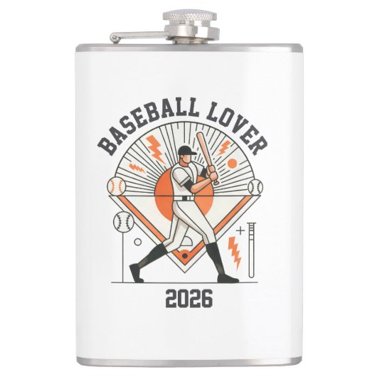カスタマイズ可能な 2026年グローバル野球 フラスク (正面)