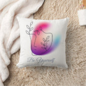 カスタマイズ可能な「Be Yourself」デザイン装飾用クッション クッション (ブランケット)