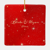 カスタマイズ可能な「Besties」フォトオーナメント セラミックオーナメント (裏面)