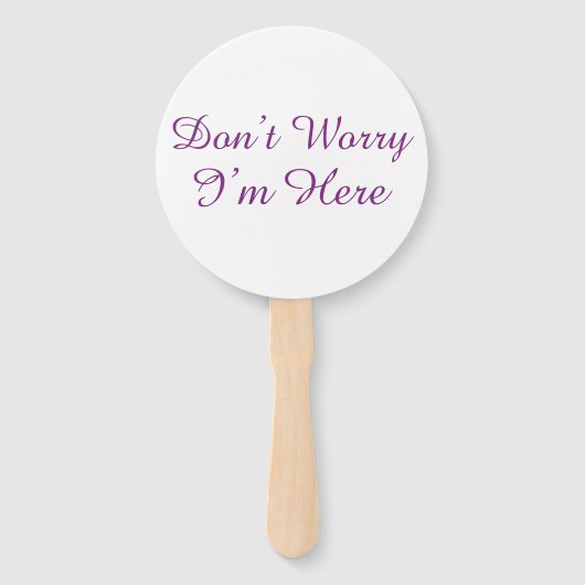 カスタマイズ可能な"Don't Worry I'm Here"の引用 ハンドファン (正面)