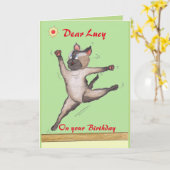 カスタマイズ可能な「Elvisおよび私」バースデー・カード カード (黄色い花)