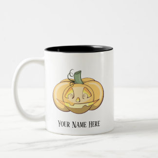 カスタマイズ可能な「Goldie The Pumpkin」マグ ツートーンマグカップ
