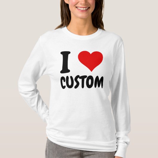 カスタマイズ可能な I Love カスタムTシャツ Tシャツ (正面)