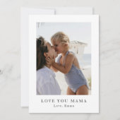 カスタマイズ可能な Love You Mama 写真入りカード シーズンカード (正面)