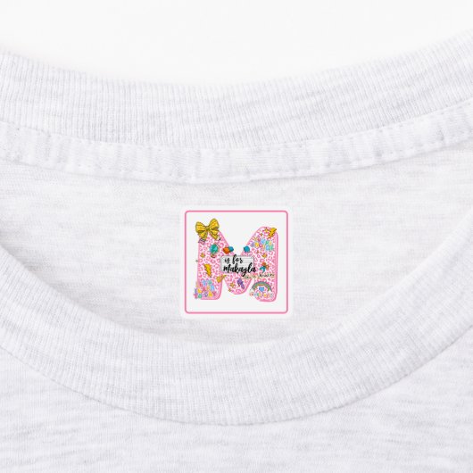 カスタマイズ可能な「M is for」アルファベットアート - インスピレーション ラベル (貼付)
