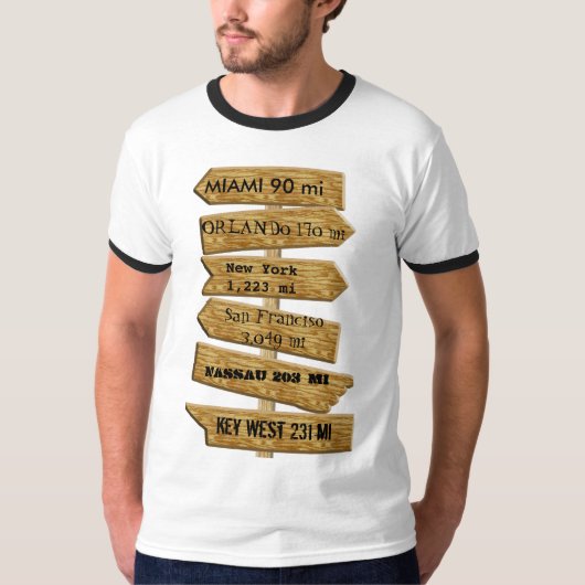 カスタマイズ可能な"MASH"風の案内標識グラフィック Tシャツ (正面)