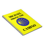 カスタマイズ可能な「Michael Hiking the Camino」 ノートブック (右側)