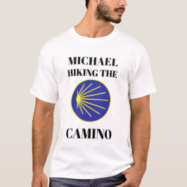 カスタマイズ可能な「Michael Hiking the Camino」 Tシャツ