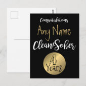 カスタマイズ可能な NA リカバリー 任意のクリーンタイム ポストカード (正面/裏面)