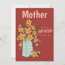 カスタマイズ可能な「No one is Grater」 - Greeting Card シーズンカード