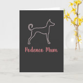 カスタマイズ可能な「Podenco Mom」母親の日 カード (黄色い花)