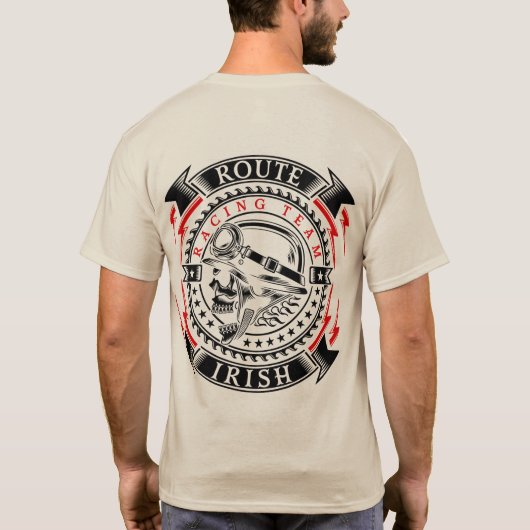 カスタマイズ可能な「ROUTE IRISH RACING TEAM 2」 Tシャツ (裏面)
