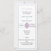 カスタマイズ可能な Save The Date シンプル ローズとブルー 招待状 (正面)