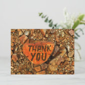 カスタマイズ可能な「Thank You」ストーン サンキューカード (スタンド正面)