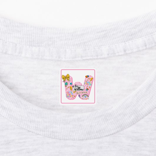 カスタマイズ可能な「W is for」アルファベットアート - インスピレーション ラベル (貼付)