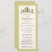 カスタマイズ可能なA-Zベビーブックシャワー招待状 招待状 (正面/裏面)