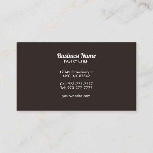 カスタマイズ可能なAcai Bowl名刺 名刺 (裏面)