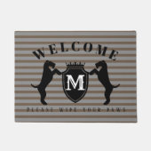 カスタマイズ可能なAiredaleテリアのドア・マット ドアマット (正面)